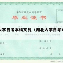 湖北大学自考本科文凭（湖北大学自考本科官网）