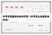 中专学历最快拿本科学历（中专怎么快速拿本科证）