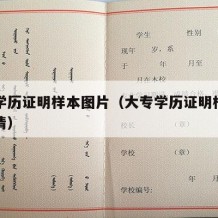 大专学历证明样本图片（大专学历证明样本图片高清）