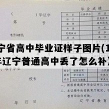 辽宁省高中毕业证样子图片(1996年辽宁普通高中丢了怎么补）