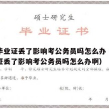 大学毕业证丢了影响考公务员吗怎么办（大学毕业证丢了影响考公务员吗怎么办啊）