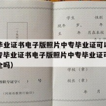 中专毕业证书电子版照片中专毕业证可以用吗（中专毕业证书电子版照片中专毕业证可以用吗安全吗）