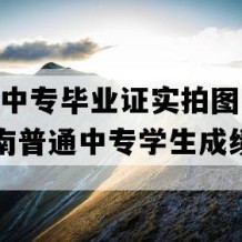 桂东县中专毕业证实拍图片(1991年湖南普通中专学生成绩单）