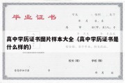 高中学历证书图片样本大全（高中学历证书是什么样的）