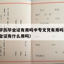 中专学历毕业证有用吗中专文凭有用吗?（中专毕业证有什么用吗）