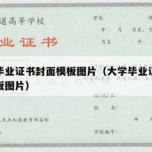 大学毕业证书封面模板图片（大学毕业证书封面模板图片）