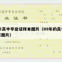 09年高中毕业证样本图片（09年的高中毕业证图片）