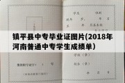 镇平县中专毕业证图片(2018年河南普通中专学生成绩单）