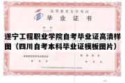 遂宁工程职业学院自考毕业证高清样图（四川自考本科毕业证模板图片）