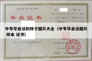 中专毕业证的样子图片大全（中专毕业证图片 样本 证书）