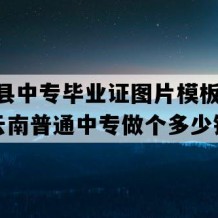 维西县中专毕业证图片模板(1996年云南普通中专做个多少钱）