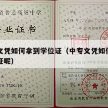 中专文凭如何拿到学位证（中专文凭如何拿到学位证呢）