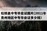 松桃县中专毕业证图片(2011年贵州地区中专毕业证多少钱）