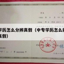 中专学历怎么分辨真假（中专学历怎么能证明学历真假）