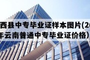 泸西县中专毕业证样本图片(2000年云南普通中专毕业证价格）