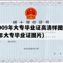 2009年大专毕业证高清样图(09年大专毕业证图片)