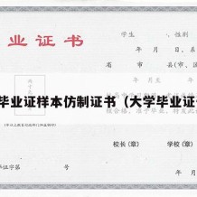 大学毕业证样本仿制证书（大学毕业证仿造）