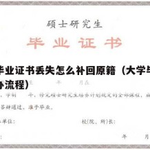 大学毕业证书丢失怎么补回原籍（大学毕业证书补办流程）