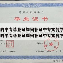 97年的中专毕业证如何补证中专文凭学历（97年的中专毕业证如何补证中专文凭学历）