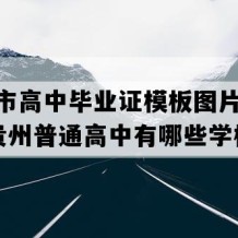 毕节市高中毕业证模板图片(2021年贵州普通高中有哪些学校)