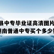 新田县中专毕业证高清图片(2005年湖南普通中专买个多少钱）