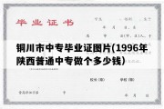 铜川市中专毕业证图片(1996年陕西普通中专做个多少钱）