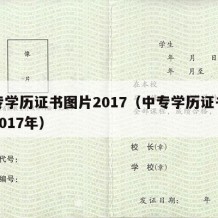 中专学历证书图片2017（中专学历证书图片2017年）