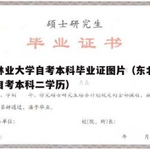 东北林业大学自考本科毕业证图片（东北林业大学自考本科二学历）