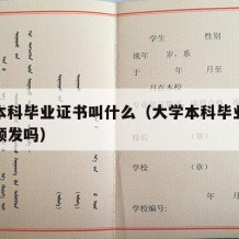 大学本科毕业证书叫什么（大学本科毕业证是学校颁发吗）