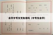 自学中专文凭有用吗（中专生自学）