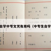 自学中专文凭有用吗（中专生自学）