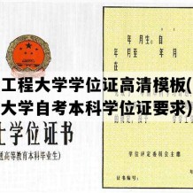 安徽工程大学学位证高清模板(安徽工程大学自考本科学位证要求)