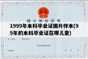 1999年本科毕业证图片样本(99年的本科毕业证在哪儿查)