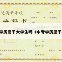 中专学历属于大学生吗（中专学历属于什么）