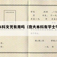 夜大本科文凭有用吗（夜大本科有学士学位吗）