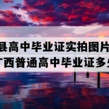 西林县高中毕业证实拍图片(2000年广西普通高中毕业证多少钱）