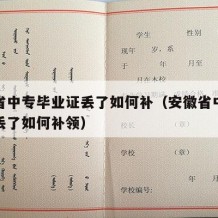 安徽省中专毕业证丢了如何补（安徽省中专毕业证丢了如何补领）