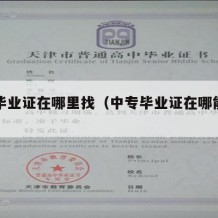 中专毕业证在哪里找（中专毕业证在哪能查到）