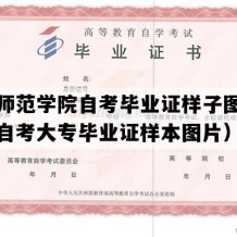 黄冈师范学院自考毕业证样子图片（湖北自考大专毕业证样本图片）