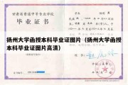 扬州大学函授本科毕业证图片（扬州大学函授本科毕业证图片高清）