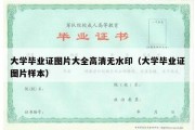 大学毕业证图片大全高清无水印（大学毕业证图片样本）