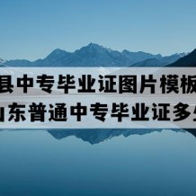 宁阳县中专毕业证图片模板(2015年山东普通中专毕业证多少钱）