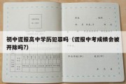 初中谎报高中学历犯罪吗（谎报中考成绩会被开除吗?）