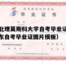 深圳北理莫斯科大学自考毕业证样本（广东自考毕业证图片模板）