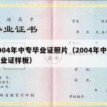 2004年中专毕业证照片（2004年中专毕业证样板）