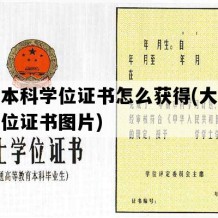 大学本科学位证书怎么获得(大学本科学位证书图片)