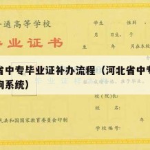 河北省中专毕业证补办流程（河北省中专毕业证查询系统）