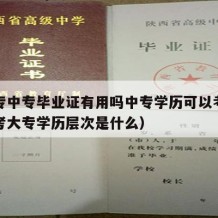 考大专中专毕业证有用吗中专学历可以考吗（中专考大专学历层次是什么）