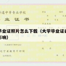 大学毕业证照片怎么下载（大学毕业证丢了有什么影响）