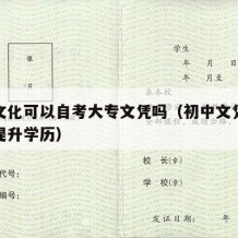 小学文化可以自考大专文凭吗（初中文凭怎么自考提升学历）